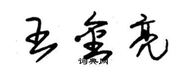 朱錫榮王金亮草書個性簽名怎么寫