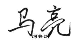 駱恆光馬亮行書個性簽名怎么寫