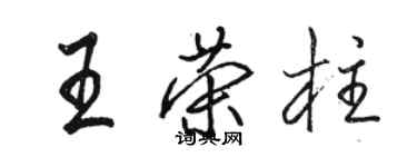 駱恆光王榮柱行書個性簽名怎么寫