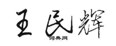 駱恆光王民輝行書個性簽名怎么寫