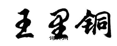 胡問遂王里銅行書個性簽名怎么寫
