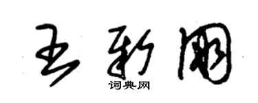 朱錫榮王新朋草書個性簽名怎么寫