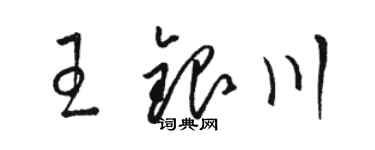 駱恆光王銀川草書個性簽名怎么寫