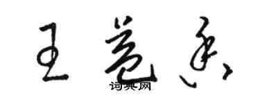 駱恆光王益香草書個性簽名怎么寫