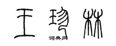 陳墨王珍林篆書個性簽名怎么寫