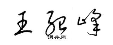 梁錦英王紹峰草書個性簽名怎么寫