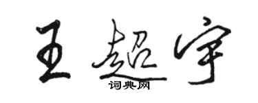駱恆光王超宇行書個性簽名怎么寫