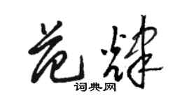 駱恆光范輝草書個性簽名怎么寫