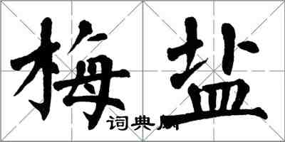 翁闓運梅鹽楷書怎么寫