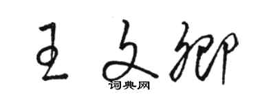 駱恆光王文卿草書個性簽名怎么寫