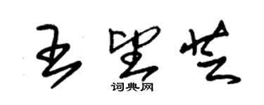 朱錫榮王望芝草書個性簽名怎么寫