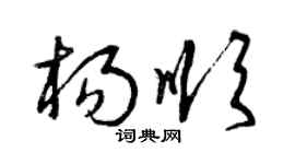 曾慶福楊順草書個性簽名怎么寫