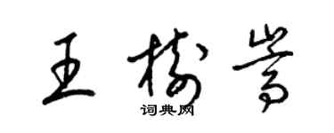 梁錦英王樹嵩草書個性簽名怎么寫