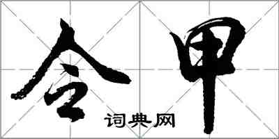 胡問遂令甲行書怎么寫