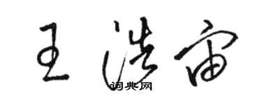 駱恆光王浩宙草書個性簽名怎么寫