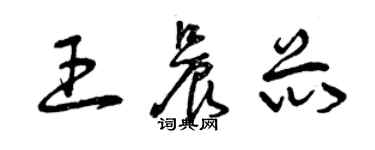 曾慶福王晨芯草書個性簽名怎么寫