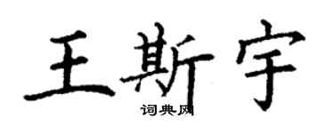 丁謙王斯宇楷書個性簽名怎么寫