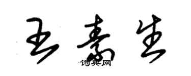 朱錫榮王素生草書個性簽名怎么寫