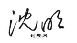 駱恆光沈明草書個性簽名怎么寫