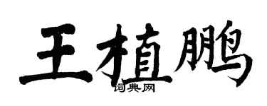 翁闓運王植鵬楷書個性簽名怎么寫