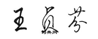 駱恆光王貞芬行書個性簽名怎么寫