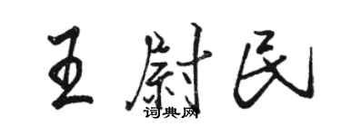駱恆光王尉民行書個性簽名怎么寫