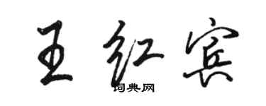 駱恆光王紅賓行書個性簽名怎么寫