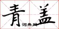 周炳元青蓋楷書怎么寫