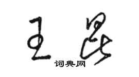 駱恆光王昆草書個性簽名怎么寫