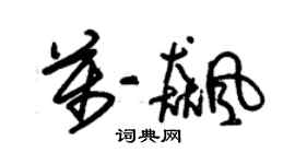 朱錫榮萬飈草書個性簽名怎么寫