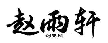 胡問遂趙雨軒行書個性簽名怎么寫