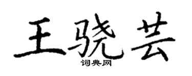 丁謙王驍芸楷書個性簽名怎么寫