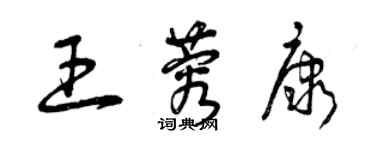 曾慶福王蓉康草書個性簽名怎么寫