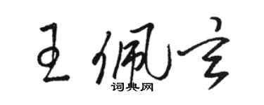 駱恆光王佩玄草書個性簽名怎么寫