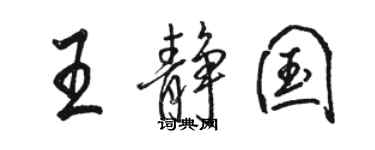 駱恆光王靜國行書個性簽名怎么寫