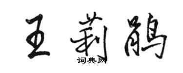 駱恆光王莉鵑行書個性簽名怎么寫