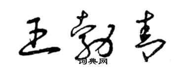 曾慶福王勃青草書個性簽名怎么寫