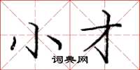 龐中華小才楷書怎么寫