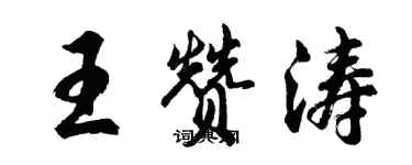 胡問遂王贊濤行書個性簽名怎么寫