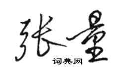 駱恆光張量行書個性簽名怎么寫