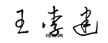 駱恆光王李建草書個性簽名怎么寫