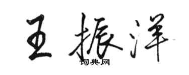 駱恆光王振洋行書個性簽名怎么寫