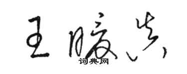 駱恆光王暖真草書個性簽名怎么寫