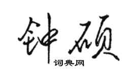 駱恆光鍾碩行書個性簽名怎么寫
