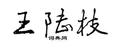 曾慶福王陸枝行書個性簽名怎么寫