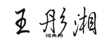 駱恆光王彤湘行書個性簽名怎么寫