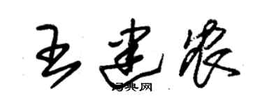 朱錫榮王建農草書個性簽名怎么寫