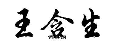 胡問遂王含生行書個性簽名怎么寫