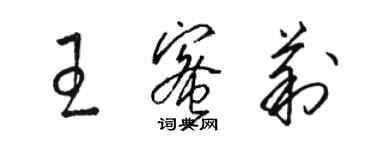 駱恆光王蜜莉草書個性簽名怎么寫