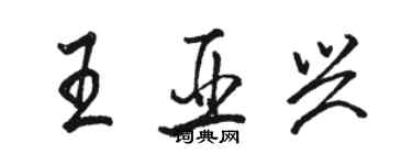 駱恆光王亞興行書個性簽名怎么寫